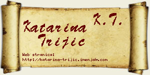 Katarina Trijić vizit kartica